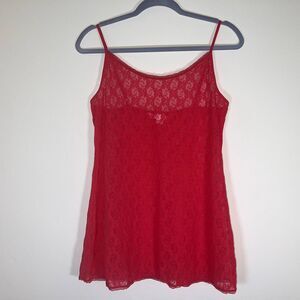 Victoria's Secret | Vintage Y2K Bright Coral Lace Cami | Large